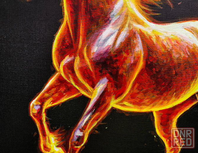 Картина на холсте акрилом, лошадь Донецк - изображение 7