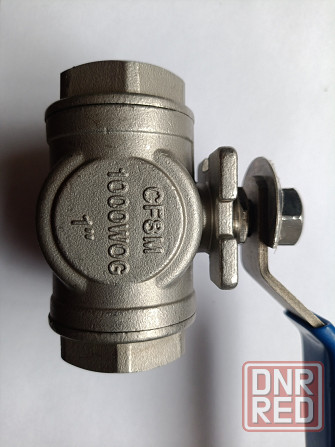 Кран шаровый трёхходовой нержавейка 1'' Донецк - изображение 2