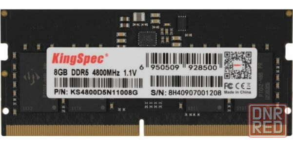 Оперативная память Dimm Kingspec Ddr5 8gb 4800mhz Ks4800d5n11008g Rtl Pc5-38400 Cl40 Dimm 288-Pin 1. Макеевка - изображение 1