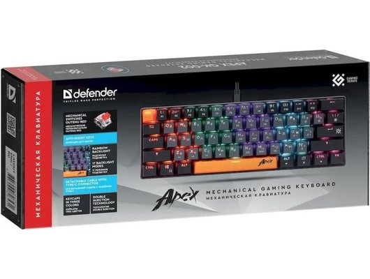 Defender игровая клавиатура механическая проводная Apex GK-002 Макеевка
