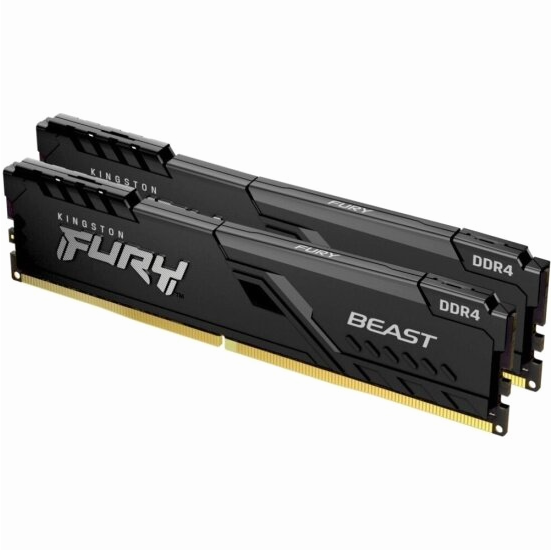 Оперативная память Kingston Fury Beast Black 16gb (2х8gb) Ddr4-3200 Dimm (Kf432c16bbk2/16wp) (арт-17 Макеевка