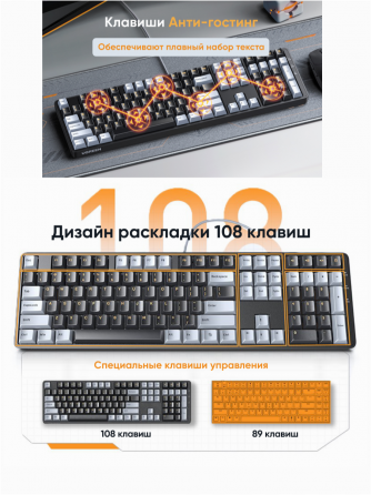 Клавиатура проводная механическая Ugreen Ku103 (35214) Usb Wired Mechanical Keyboard Ru. длина кабел Макеевка
