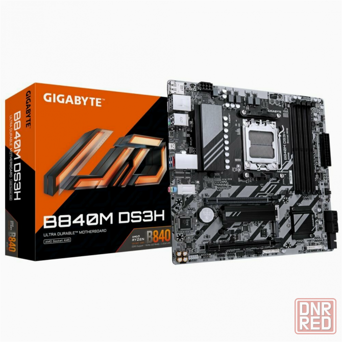 Материнская плата Gigabyte B840m Ds3h, Am5, Amd B840, Micro-Atx, Rtl (B840m Ds3h) (арт-3094) Макеевка - изображение 1