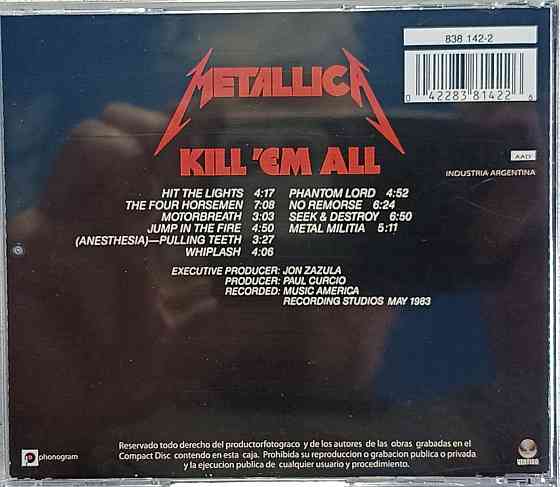 CD диск Metallica- Kill'em All Донецк