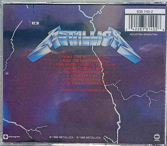 CD диск Metallica- Ride The Lightning - Донецк