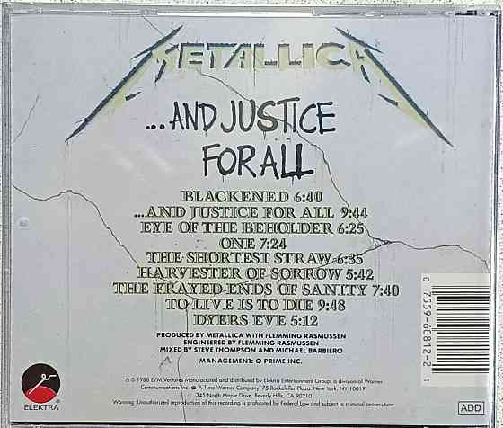 CD диск Metallica- .. And Justice Forall - Донецк