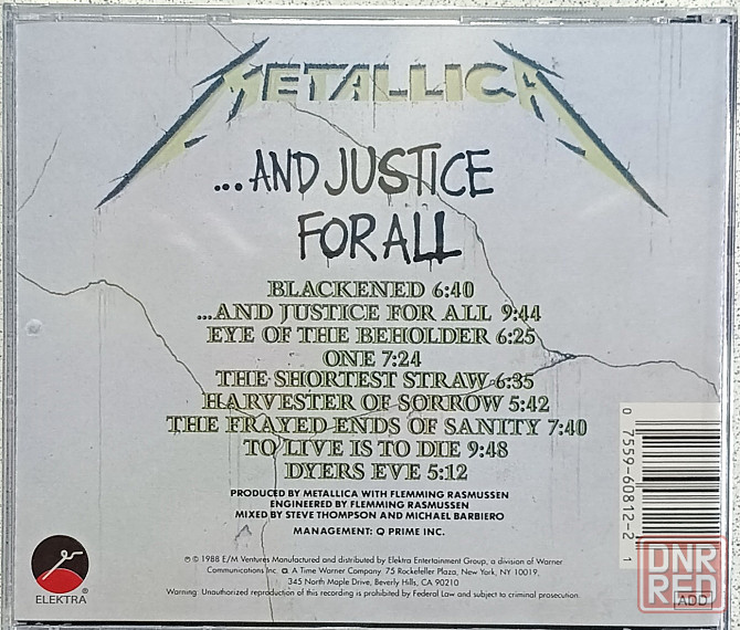 CD диск Metallica- .. And Justice Forall - Донецк - изображение 2