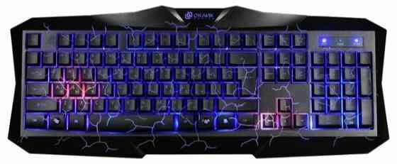 Игровой комплект Oklick Hs-Hkm100g черный 2.2м мониторы оголовье Hs-Hkm100g (арт-6778) Донецк