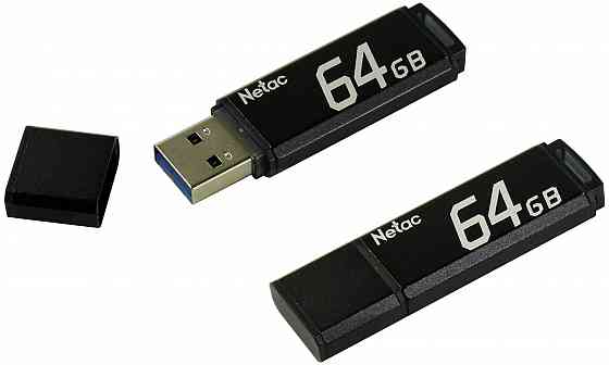 Накопитель Usb 2.0 64гб Netac U351 (Nt03u351n-064g-20bk), черный (арт-6402) Донецк