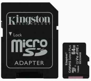 Карта памяти 64gb Kingston Sdcs2/64gb Microsdxc Class 10 Uhs-I, Sd Adapter (арт-7274) Донецк