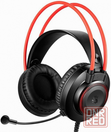 Наушники с микрофоном A4tech Bloody G200 Aux3.5-4pin +Usb черно красные (арт-5687) Макеевка - изображение 1