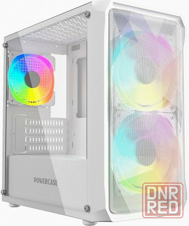 Корпус Powercase Mistral Micro A3w Argb, Tempered Glass, 2x 140mm Argb Pwm+1x 120mm Argb Pwm, белый, Макеевка - изображение 1
