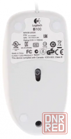 Мышь проводная Logitech B100 910-003360, 800dpi, белый (арт-7902) Донецк - изображение 3