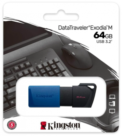 Флеш-диск Kingston Datatraveler Exodia M 64gb (Dtxm/64gb) (арт-1600) Макеевка