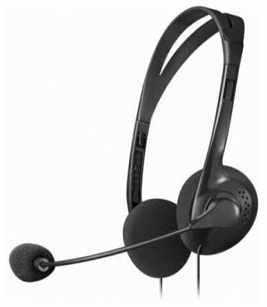 Наушники с микрофоном (гарнитура) Defender Hn-102, проводная, 1,8 м, стерео, с оголовьем, регулятор Донецк