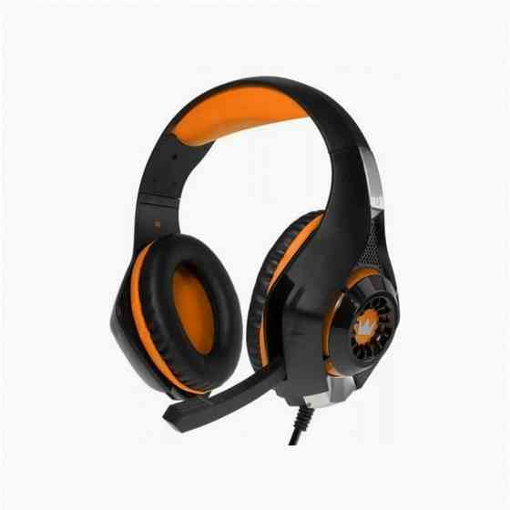 Наушники Crown Cmgh-101t, игровые, полноразмерные, микрофон, 3.5 мм, 2.1 м, чёрно-оранжевые Crown 55 Донецк