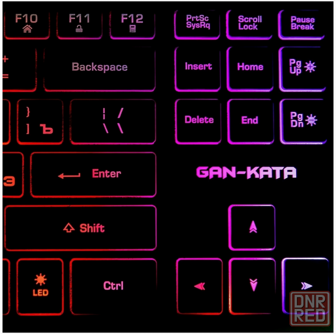 Клавиатура игровая Dialog Kgk-17u Black Gan-Kata 104кл. радужная подсветка - чёрная 1.6м (арт-9478) Донецк - изображение 3