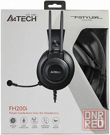 Наушники с микрофоном A4tech Fstyler Fh200i серый 1.8м накладные оголовье (Fh200i Grey) Fh200i Grey Донецк - изображение 2