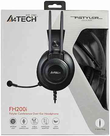 Наушники с микрофоном A4tech Fstyler Fh200i серый 1.8м накладные оголовье (Fh200i Grey) Fh200i Grey Макеевка