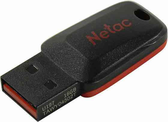 Флеш диск Netac U197 16gb , Usb2.0, пластиковая, черная (арт-5064) Макеевка