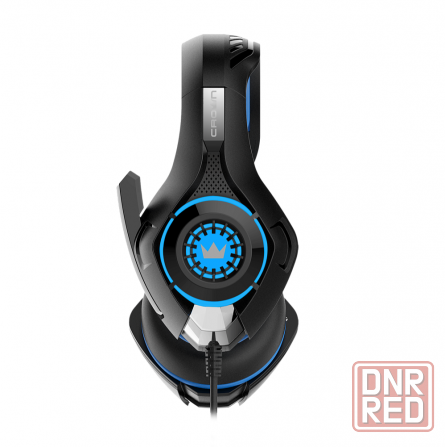 Игровые наушники проводные с микрофоном Crown Micro Cmgh-101t чёрный/синий (арт-6055) Макеевка - изображение 3