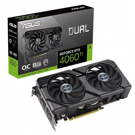 Видеокарта Asus Nvidia Geforce Rtx 4060 Ti 8gb Dual-Rtx4060ti-O8g-Evo/Rtx4060ti, Hdmi, Dp*3,8g, D6 ( Донецк