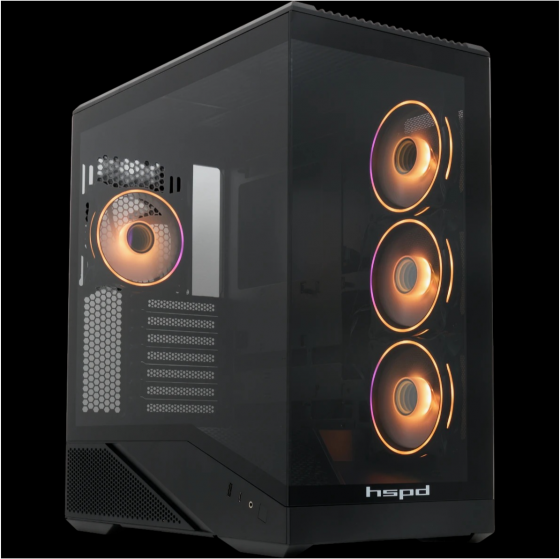 Корпус Hspd F711-Tgbk-Argb Black (арт-6252) Донецк