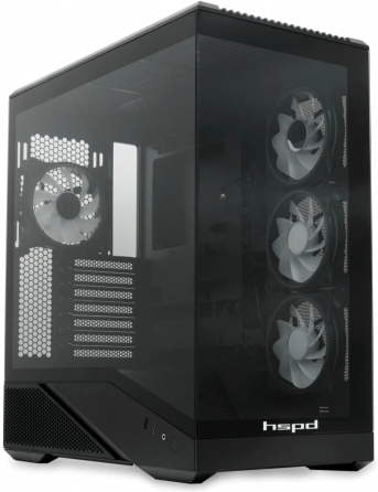 Корпус Hspd F711-Tgbk-Argb Black (арт-6252) Донецк