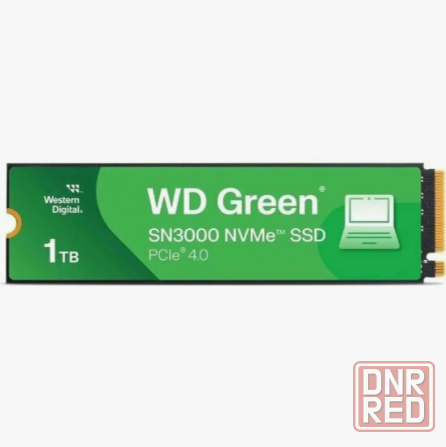 Твердотельный накопитель Ssd Western Digital Green Sn3000, 1000gb, M.2 2280, Pcie 4.0 X4 (Wds100t4g0 Донецк - изображение 1