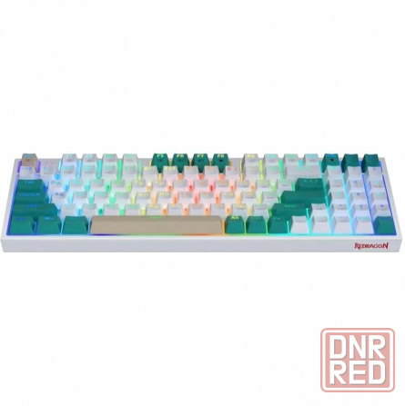Игровая клавиатура Redragon Veigar Ru, Rgb, Bt+2.4g, бело-голубой, беспроводная (арт-3640) Донецк - изображение 2