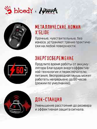 Мышь A4tech Bloody R90 Plus Naraka белый/рисунок оптическая (5000dpi) беспроводная Usb 8 кнопок (арт Донецк
