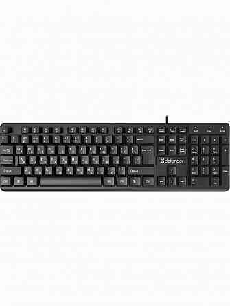 Клавиатура проводная Defender Elemental Hb-239 Black (Ru, черн,104 кнопки+Fn,1.8м) (45239) (арт-8368 Донецк