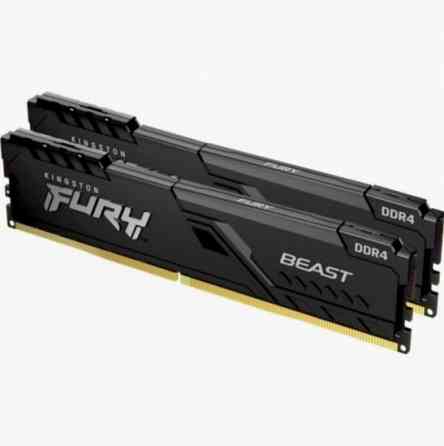 Оперативная память Kingston Fury Beast Black 16gb (2х8gb) Ddr4-3200 Dimm (Kf432c16bbk2/16wp) (арт-89 Донецк