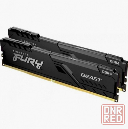 Оперативная память Kingston Fury Beast Black 16gb (2х8gb) Ddr4-3200 Dimm (Kf432c16bbk2/16wp) (арт-89 Донецк - изображение 1
