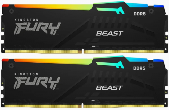 Оперативная память Kingston Fury Beast Black Kf552c40bbak2-16 Ddr5 - 2x 8гб 5200мгц, Dimm, Ret (арт- Донецк