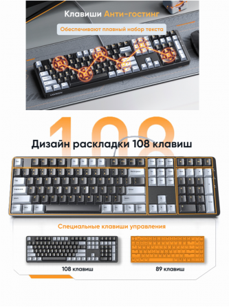 Клавиатура проводная механическая Ugreen Ku103 (35214) Usb Wired Mechanical Keyboard Ru. длина кабел Донецк