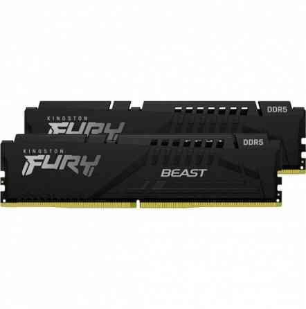 Оперативная память Kingston Ddr5 32gb (2х16gb) 5600mhz Pc-44800 Cl36 Fury Beast Black Expo (Kf556c36 Донецк