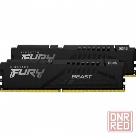 Оперативная память Kingston Ddr5 32gb (2х16gb) 5600mhz Pc-44800 Cl36 Fury Beast Black Expo (Kf556c36 Донецк - изображение 1