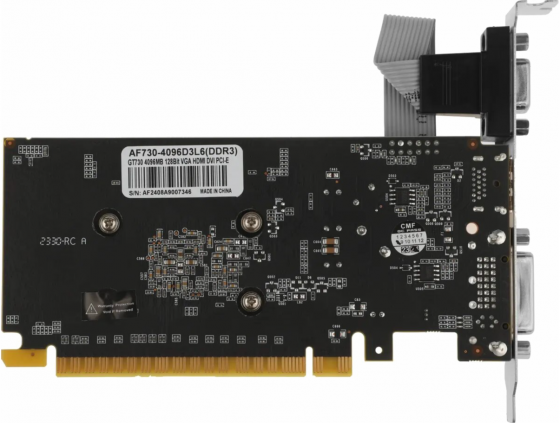 Видеокарта Afox Geforce Gt 730 (Af730-4096d3l6), 4 гб, Ddr3, 1333 мгц (арт-4346) Донецк