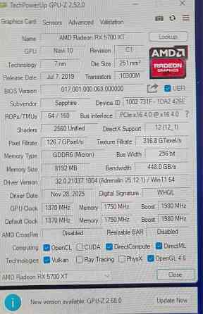 Видеокарта RX 5700xt Донецк