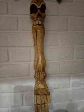 Комплeкт маска череп и рука из дерева Бальса Донецк