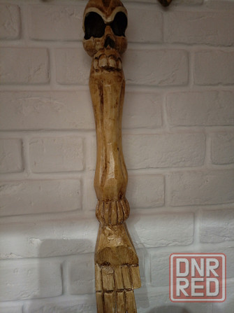 Комплeкт маска череп и рука из дерева Бальса Донецк - изображение 3