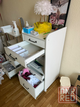 Этажерка с четырьмя выдвижными ящиками и большой нишей Донецк - изображение 2