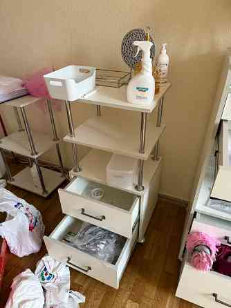 Этажерка с двумя выдвижными ящиками и тремя полками Донецк