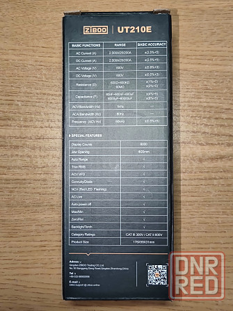 Токовые клещи-мультиметр-тестер ZIBOO UT210E,постоянный/переменный ток,малые токи Донецк - изображение 3