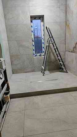 монтаж плитки любых размеров.Монтаж сан.узлов и душевых кабин с красивой розуклонкой поддонов. Донецк