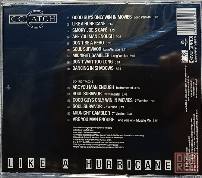 CD диск C.C.Catch - Like A Hurricane- Донецк - изображение 2