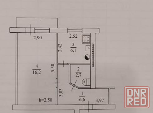 Продам 1 комн. квартиру 32 кв.м. пр. Киевский/пр.Партизанский Донецк - изображение 2