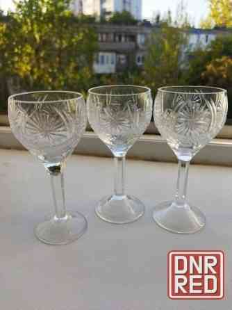 Набор хрустальных рюмочек на ножке ссср Донецк
