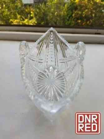 Хрустальная салатница (конфетница) ссср ладья Донецк